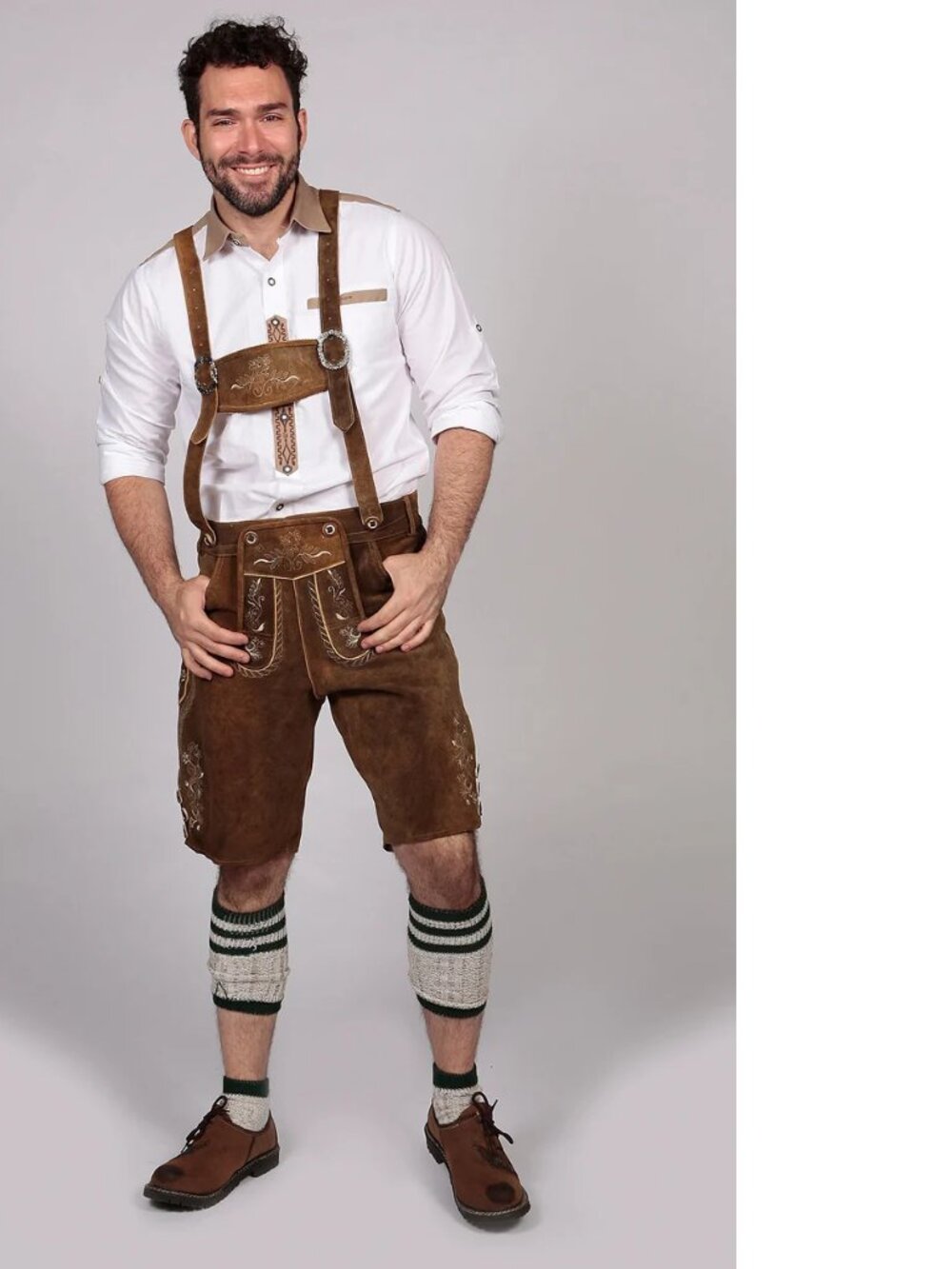 NEW - Oktoberfest Lederhosen Brown